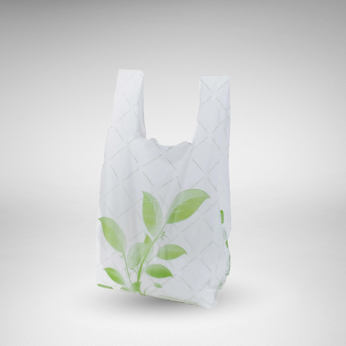 BioShop White L - Sac compostable opaque